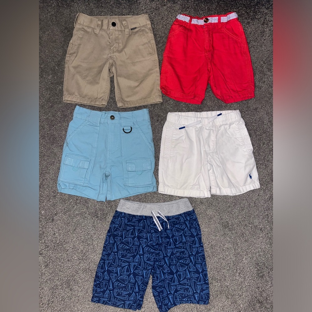 Boys 4T Dress Shorts Lot | 5 Pieces | Hurley, Polo, Andy & Evan, Ocean Coast